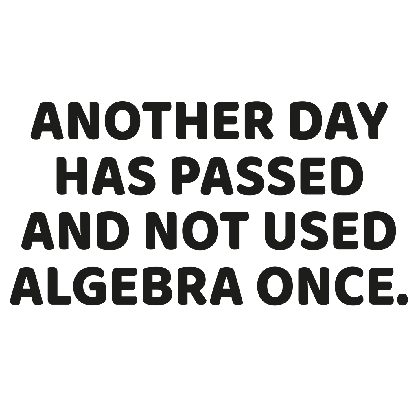 Algebra-Free Zone